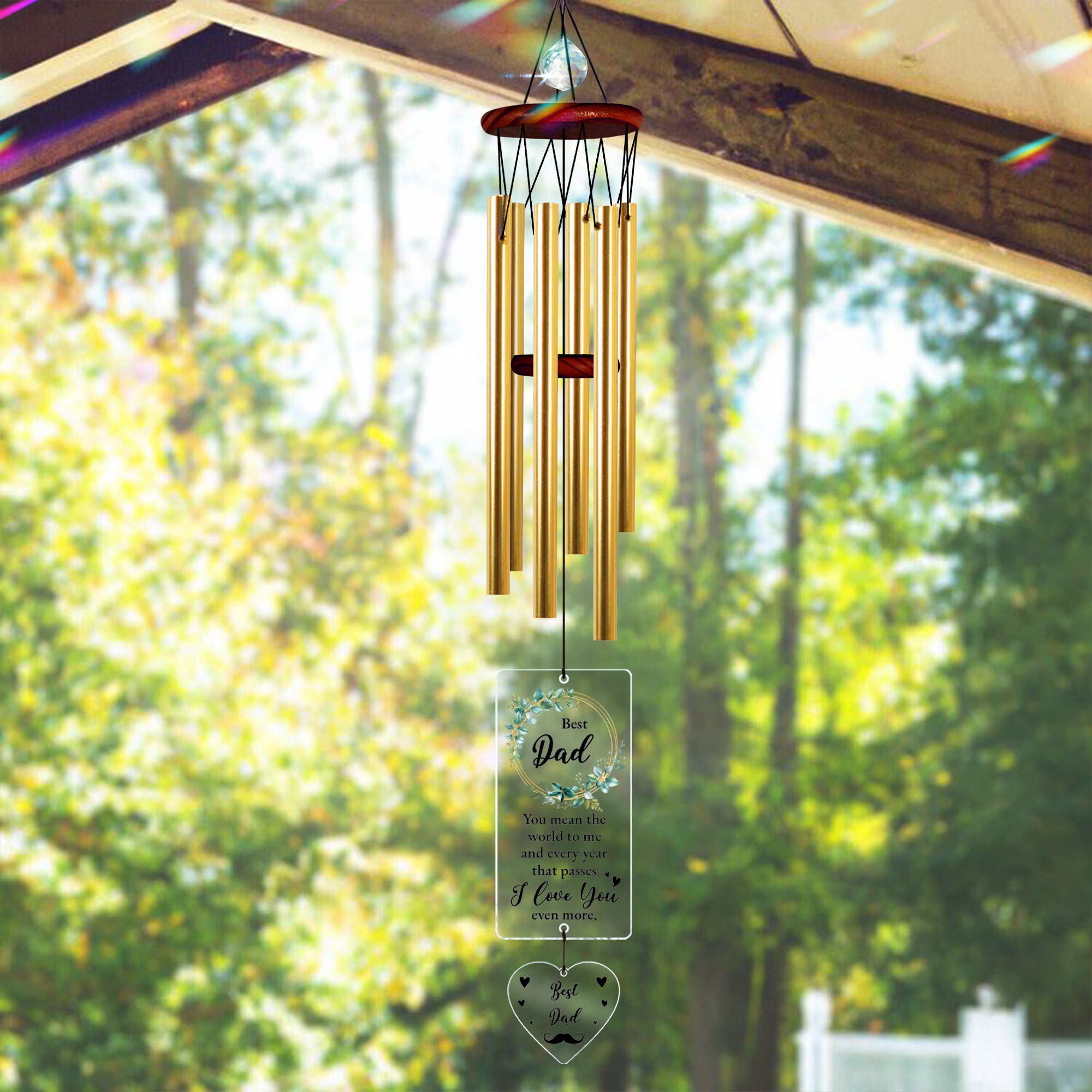 Personalized Sympathy Loss Of Dad Wind Chime Memorial Gifts