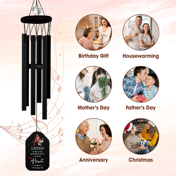 Personalized Sympathy Wind Chime Carnival Memorial Gift