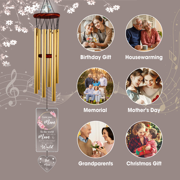 Custom Sympathy Loss Of Mom Wind Chime Memorial Gifts