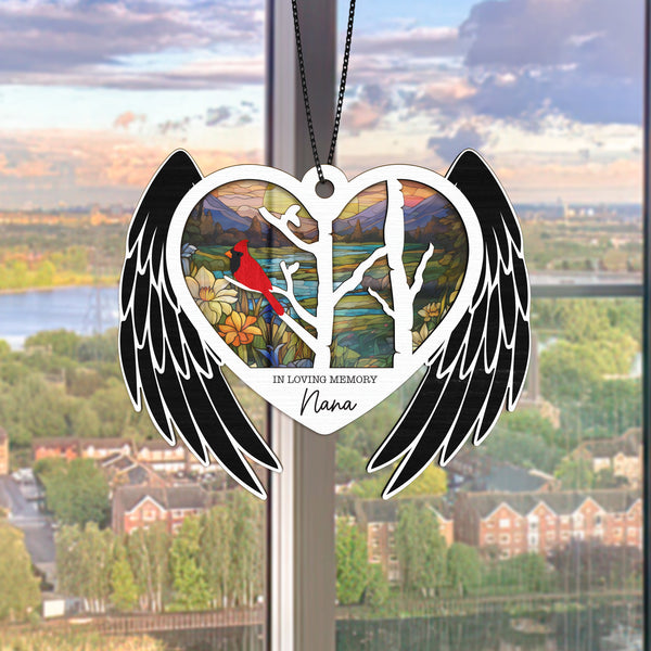 Personalized Cardinal Suncatcher Custom Sympathy Gift