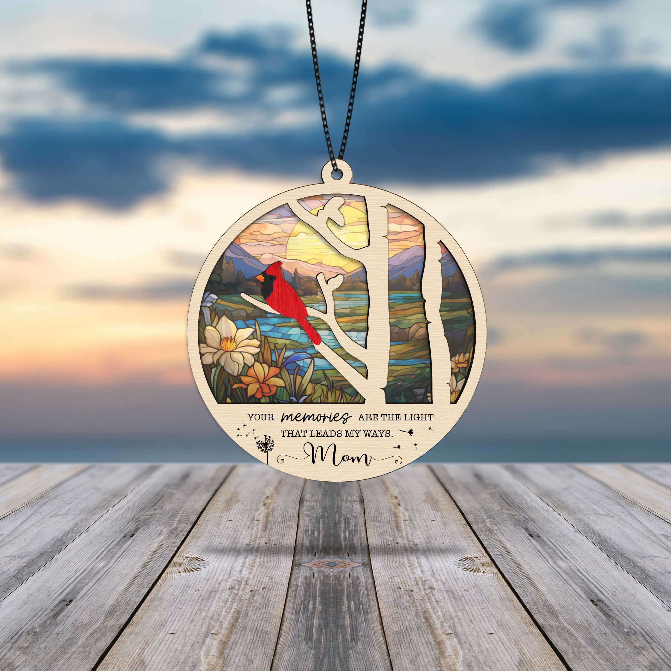 Custom Cardinal Ornament Loss Of Dad Mom Sympathy Gift