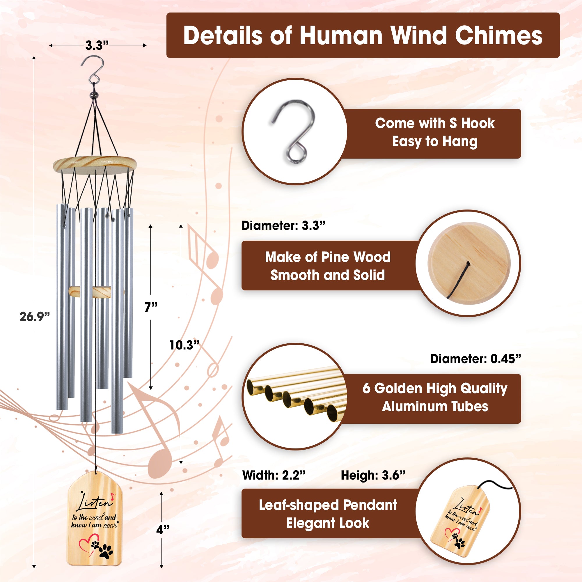 Pet Memorial Wind Chimes PC2