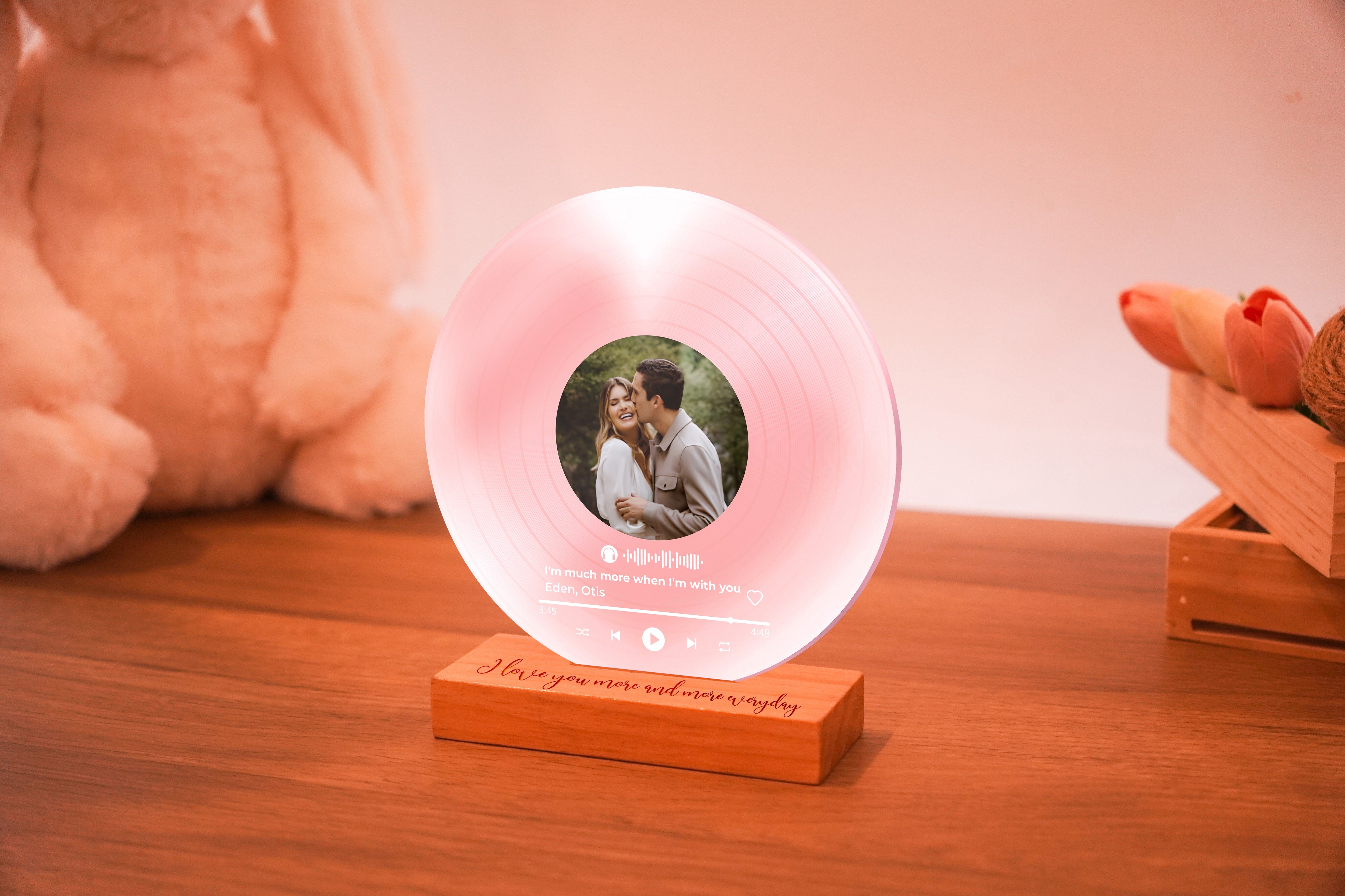 Custom Vinyl Record Couple Photo Gift for Couple