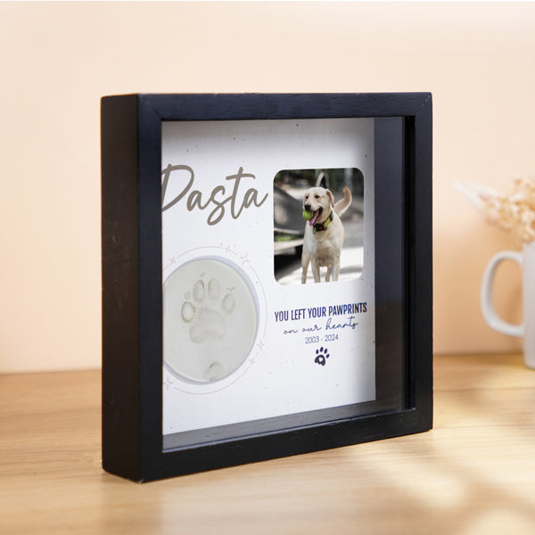 Dog Clay Memorial Shadow Box