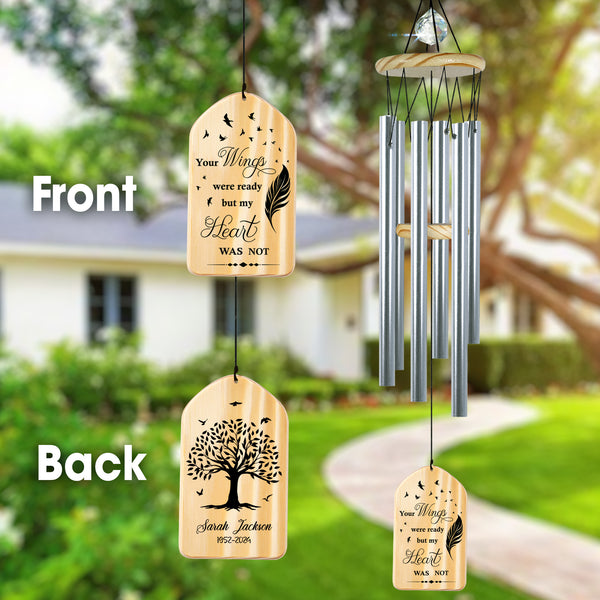 Personalized Sympathy In Memory of Wind Chime Memorial Gifts