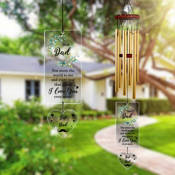 Personalized Sympathy Loss Of Dad Wind Chime Memorial Gifts