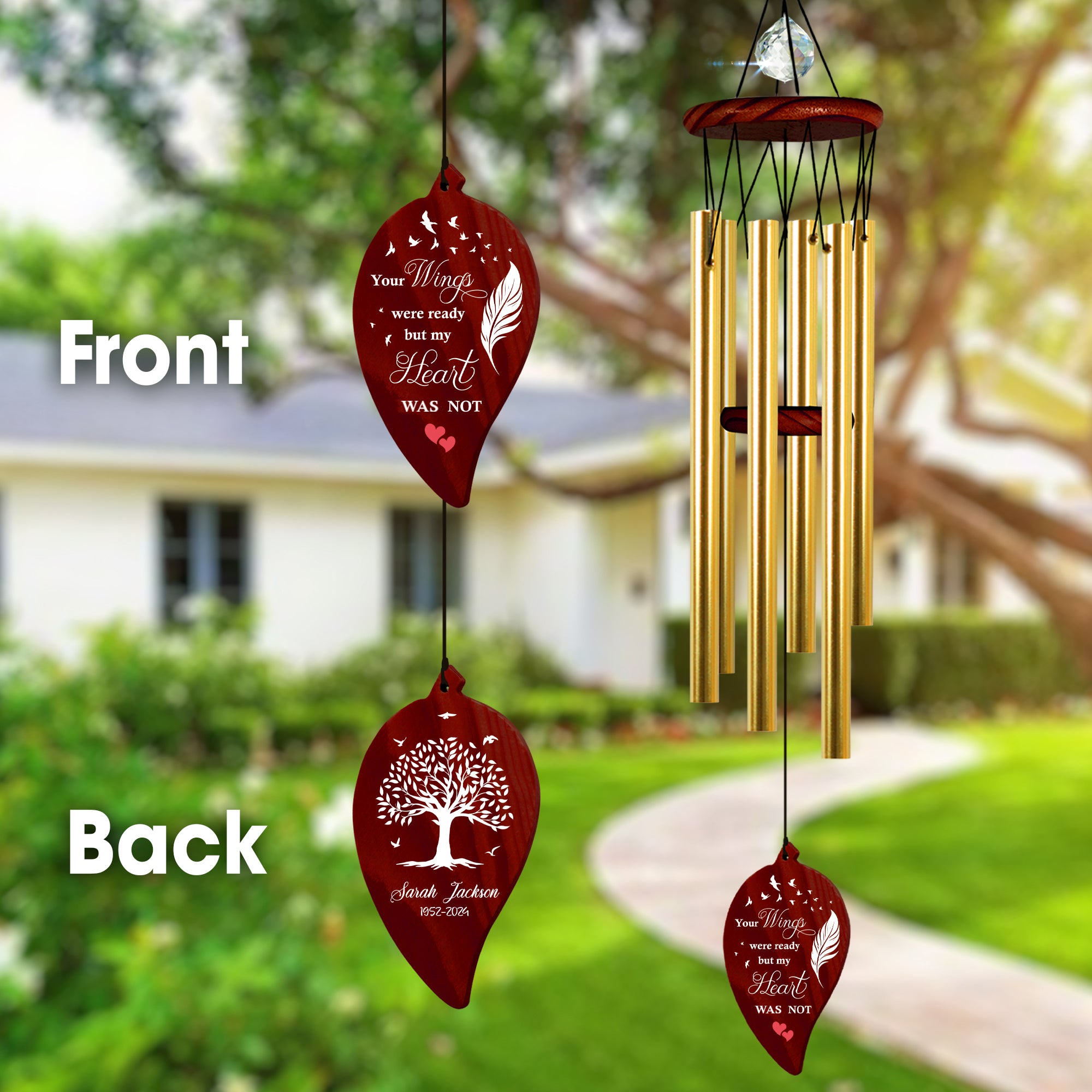 Custom Memorial Wind Chime Carnival Sympathy Gift