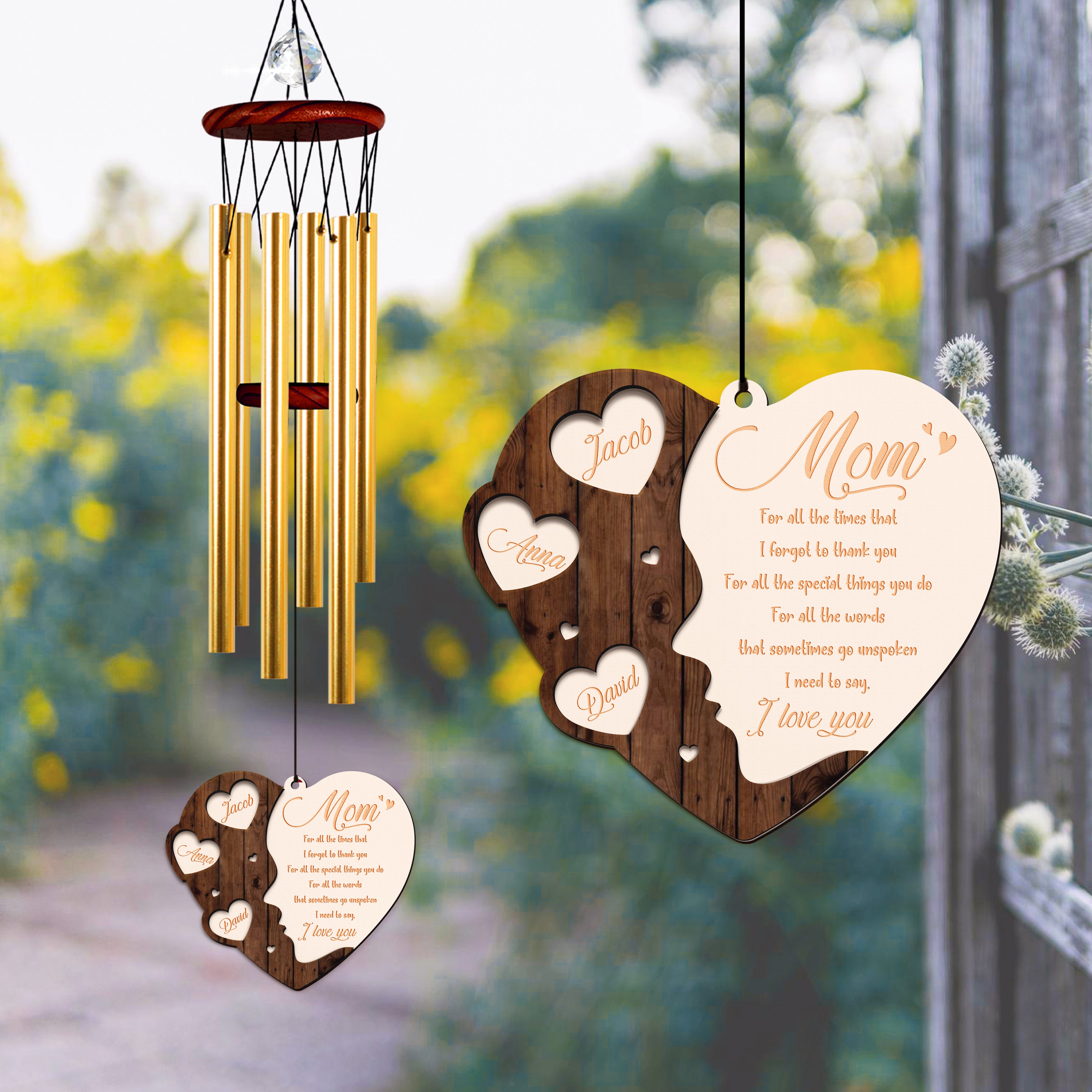 Custom Sympathy Wind Chime Loss Of Mom Gift