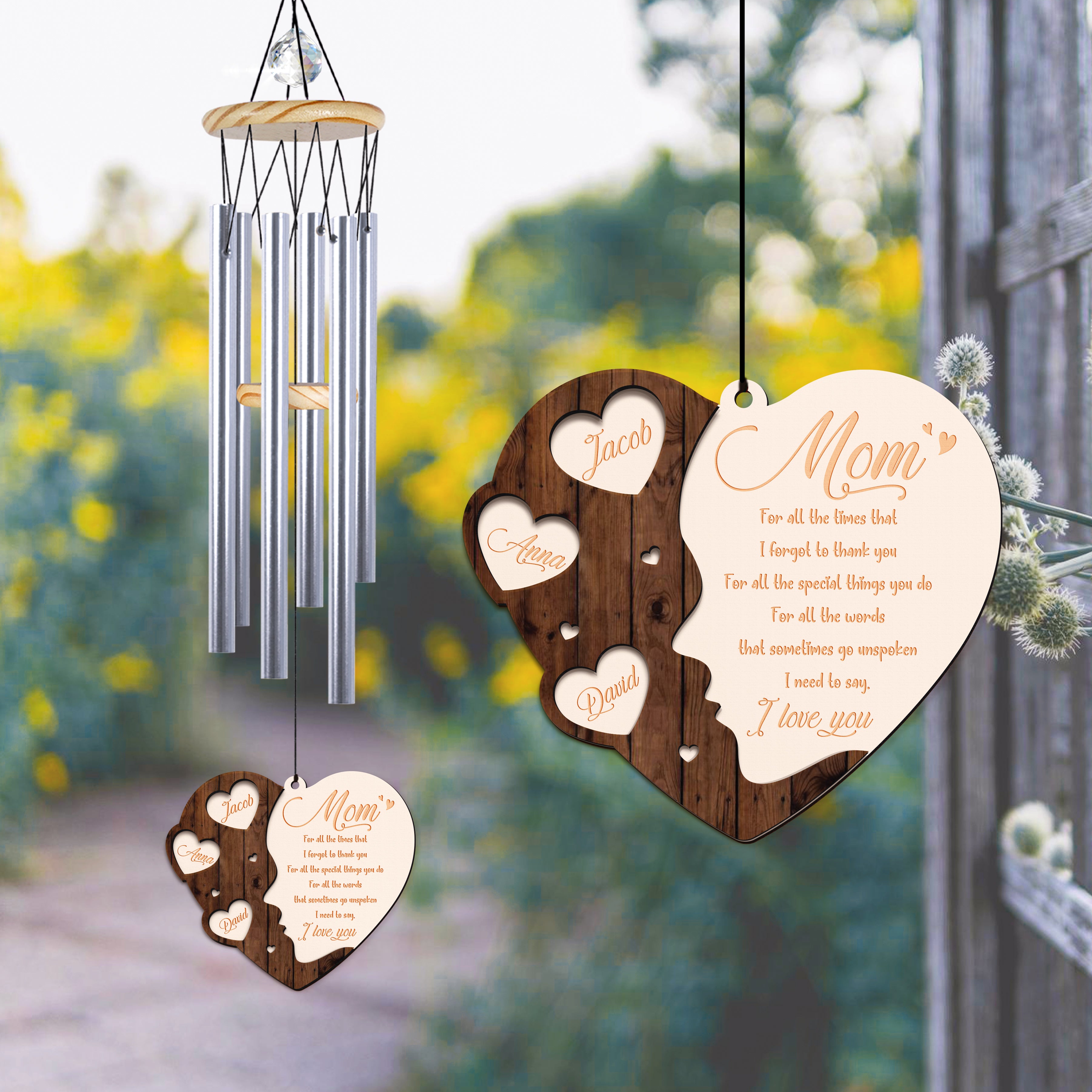 Custom Sympathy Wind Chime Loss Of Mom Gift