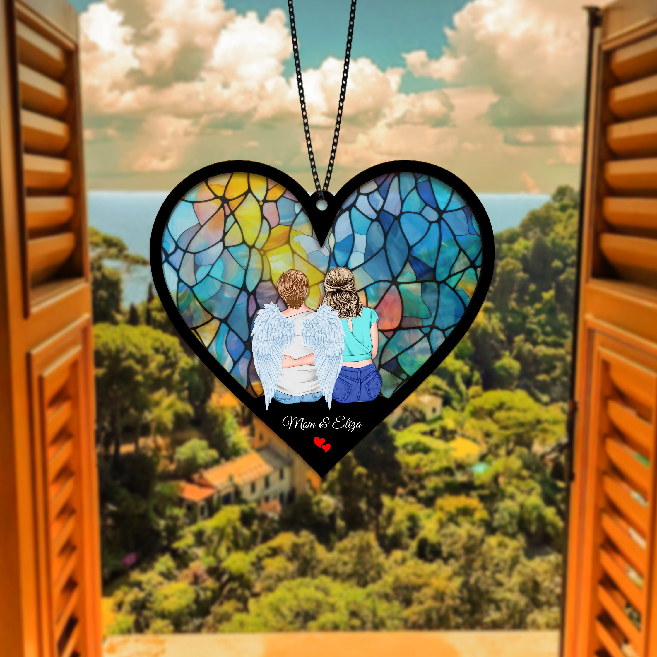 Custom Family Suncatcher Memorial Gift For Dad Mom