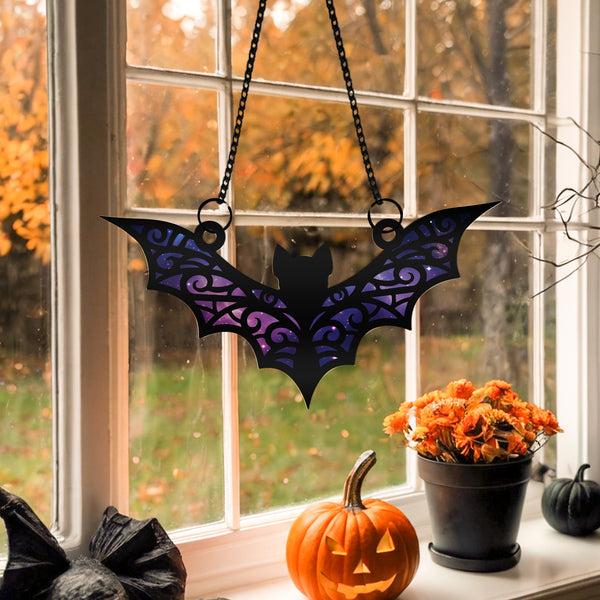 Custom Gothic Bat Suncatcher Bat Lover Halloween Gift