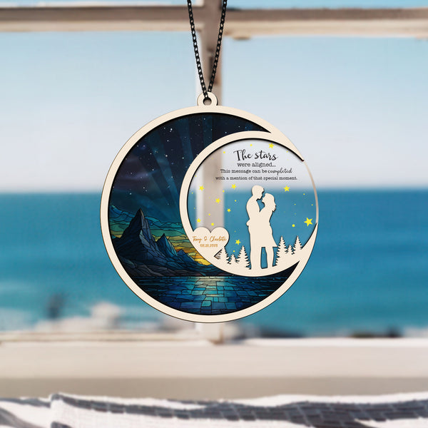 Custom Couple Suncatcher Couple Wedding Anniversary Gift