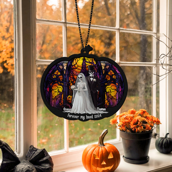 Custom Ghost Couple Suncatcher Halloween Gift