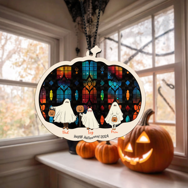 Custom Ghost Family Suncatcher Halloween Gift Ideas