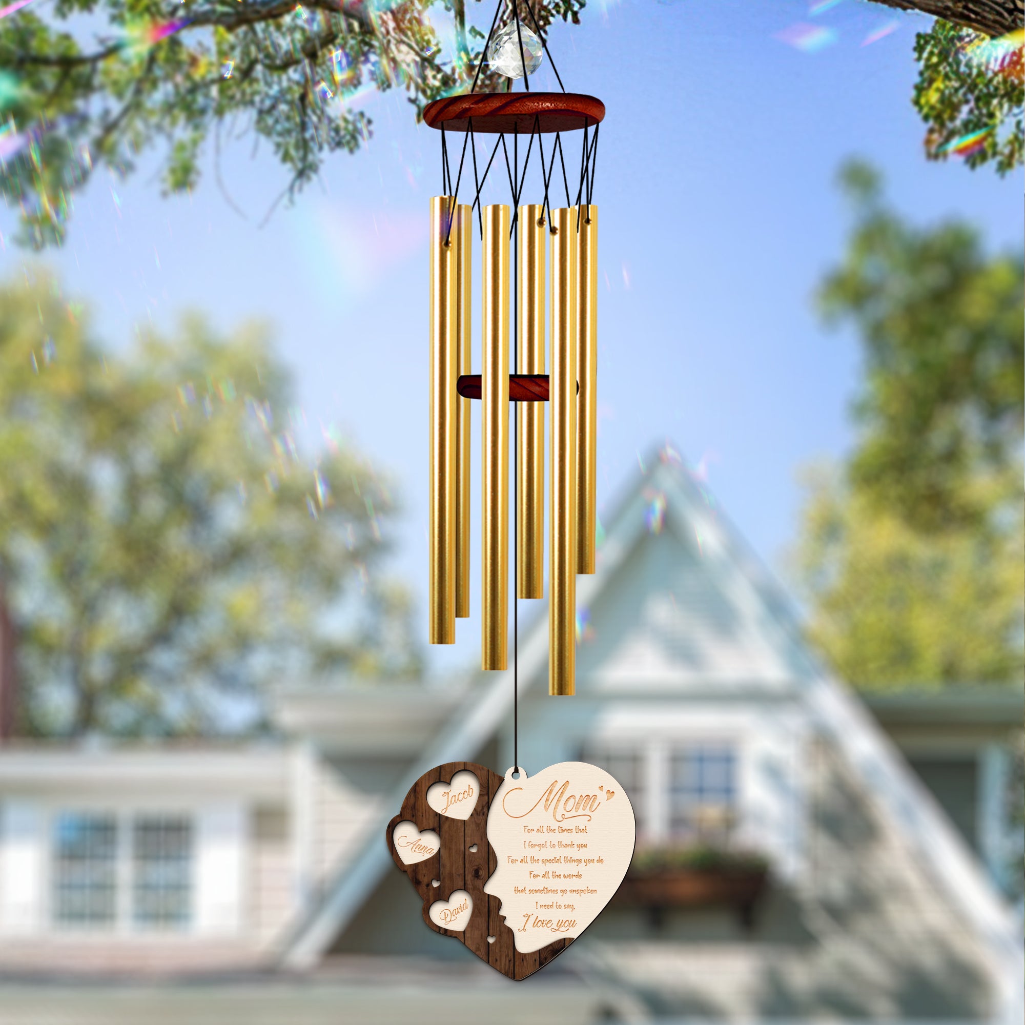 Custom Sympathy Wind Chime Loss Of Mom Gift