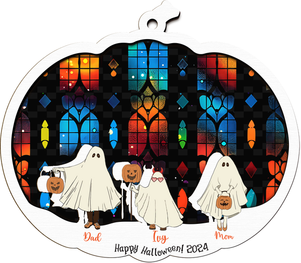 Custom Ghost Family Suncatcher Halloween Gift Ideas