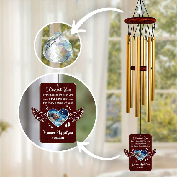 Custom Sympathy Wind Chimes Angel Baby Gift