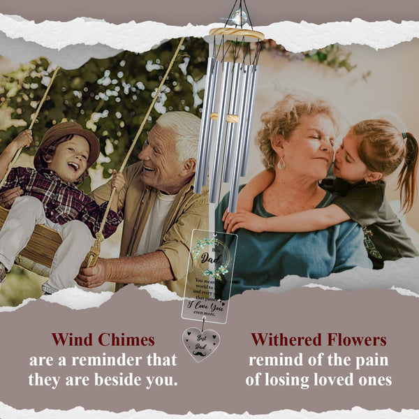 Custom Sympathy Loss Of Dad Wind Chime Memorial Gifts