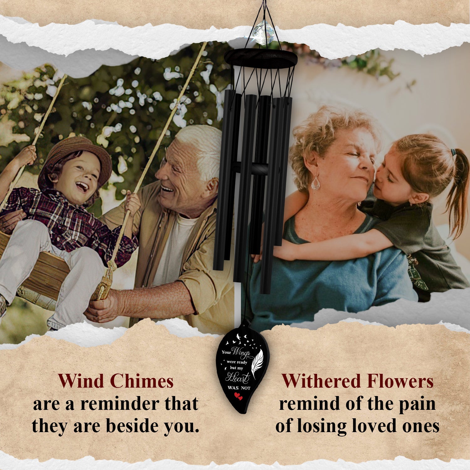 Custom Sympathy Wind Chime Carnival In Memorial Gift