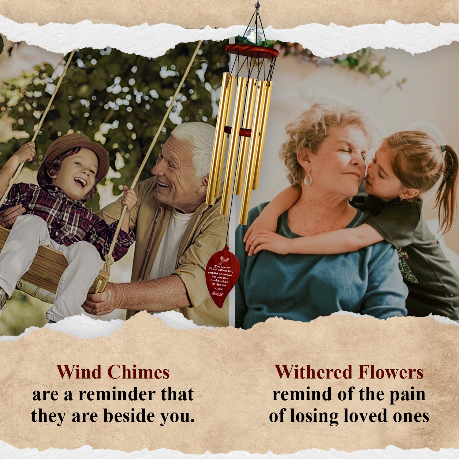 Custom Memorial Wind Chime Bereavement Gift