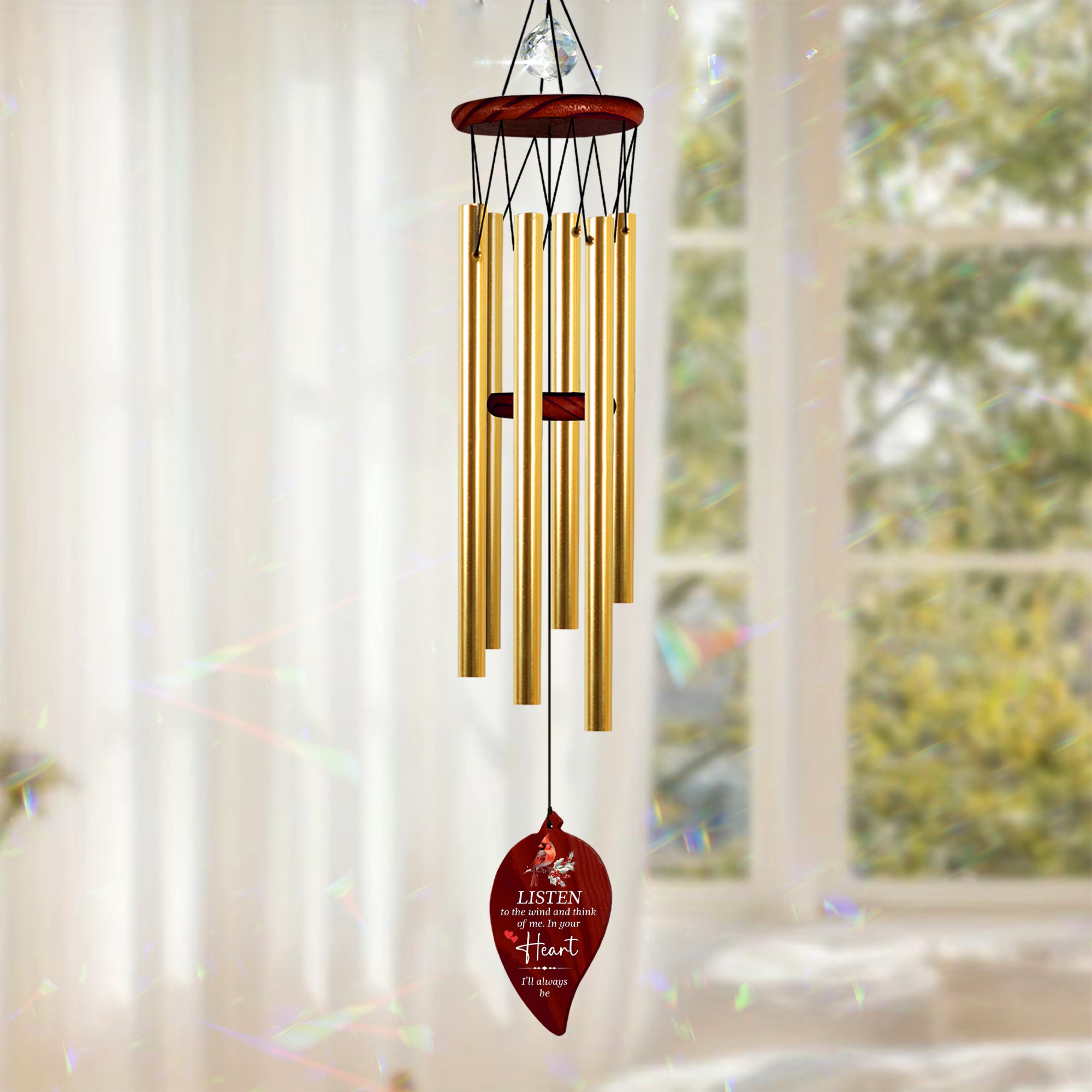 Personalized In Your Heart Sympathy Wind Chime Memorial Gift