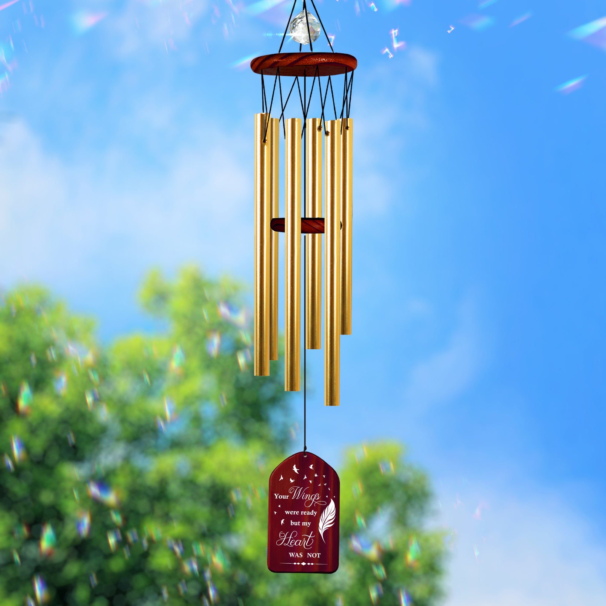 Custom Sympathy In Memory of Wind Chime Memorial Gifts