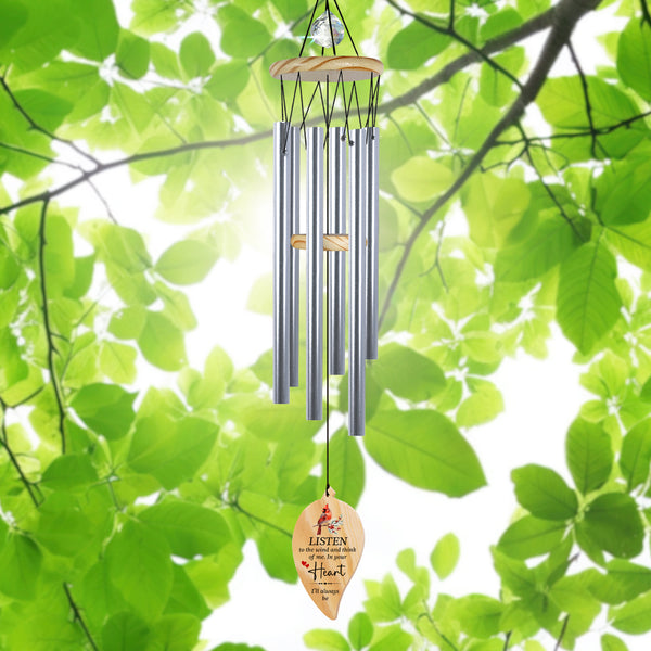 Personalized In Your Heart Sympathy Wind Chime Bereavement Gift