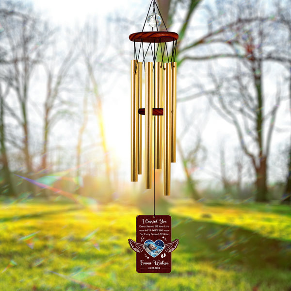 Custom Sympathy Wind Chimes Angel Baby Gift