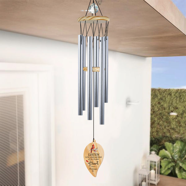 Personalized In Your Heart Sympathy Wind Chime Bereavement Gift