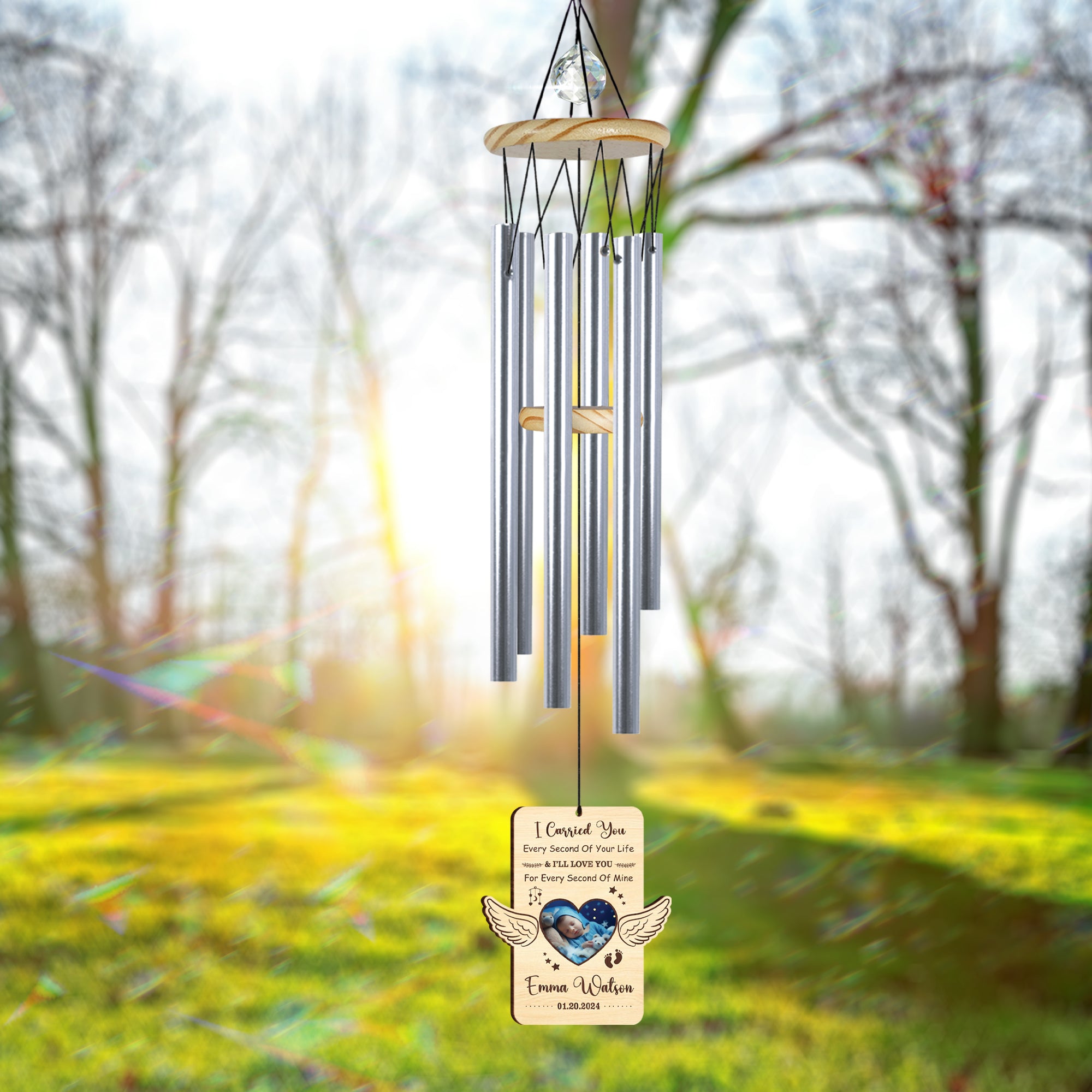 Custom Baby Loss Memorial Wind Chimes Angel Baby Gift