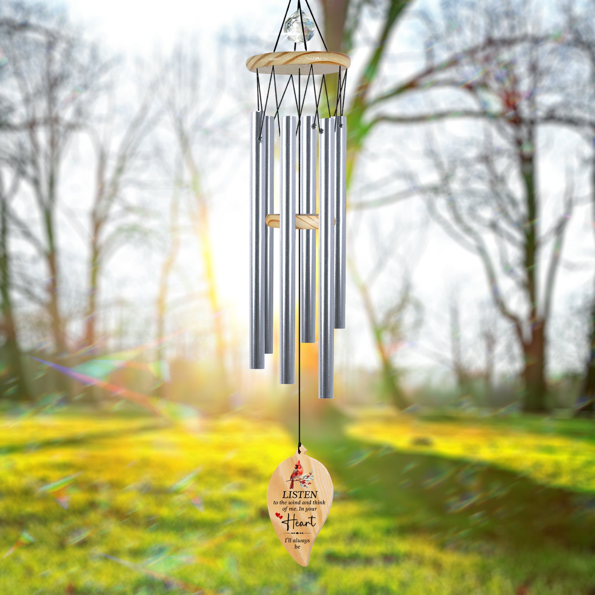 Personalized In Your Heart Sympathy Wind Chime Bereavement Gift