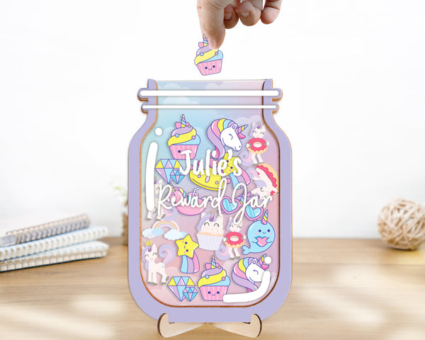 Tokens Unicorn Reward Jar for Classroom Kids