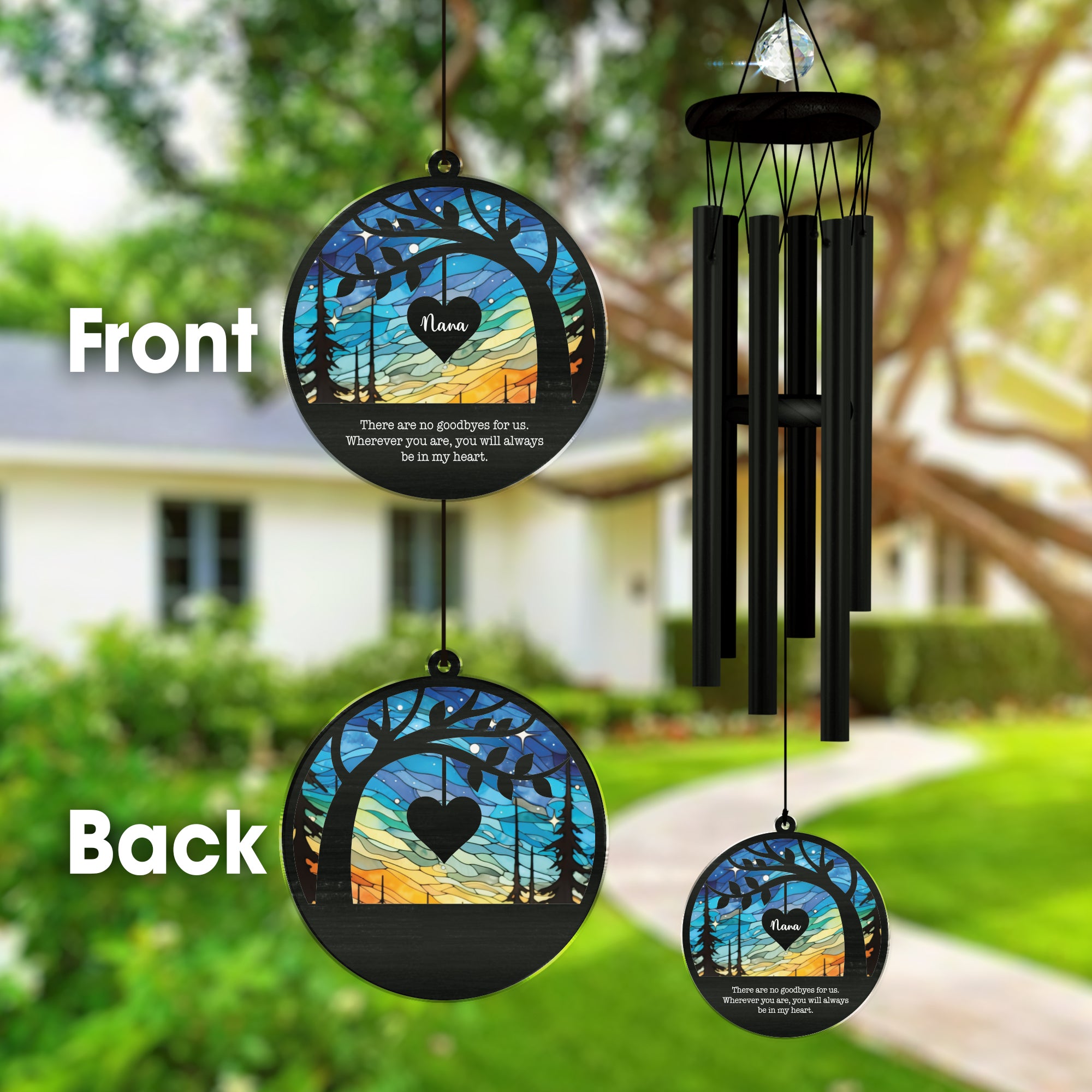 Custom Sympathy Tree Wind Chime Memorial Gifts